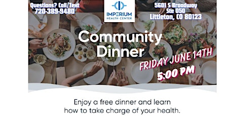 Community Dinner at Imperium Health Center