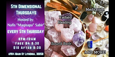Hauptbild für 5TH Dimensional Thursdays - Open Mic & Sound Bath Session