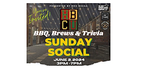 Imagem principal do evento RDU NSUAA presents BBQ, Brews & Trivia Sunday Social