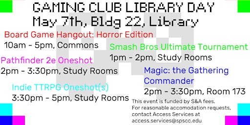 Gaming Club Library Day primary image