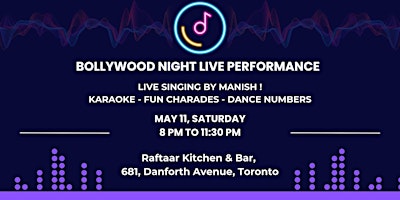 Hauptbild für Bollywood Live Performance and Karaoke | 8 PM | May 11| Drinks & Dance