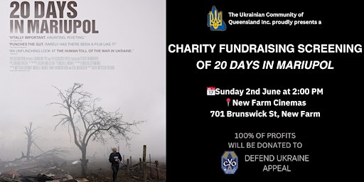 Imagem principal de 20 Days in Mariupol - Charity Fundraiser Screening Brisbane