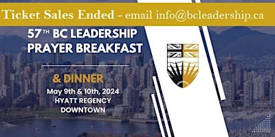 57th Annual BC Leadership Prayer Breakfast (& Dinner) primary image