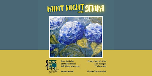 Image principale de Paint Night with Painting with Senra - Hydrangeas