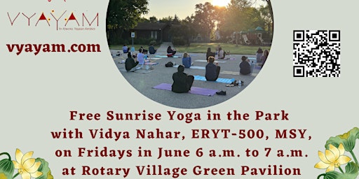 Primaire afbeelding van Free Sunrise Yoga in the Park on Fridays in June from 6 a.m. to 7 a.m.
