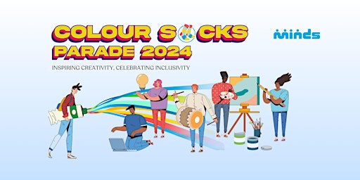 Imagem principal do evento MINDS Colour Socks Parade 2024 - Paint a Tile Initiative