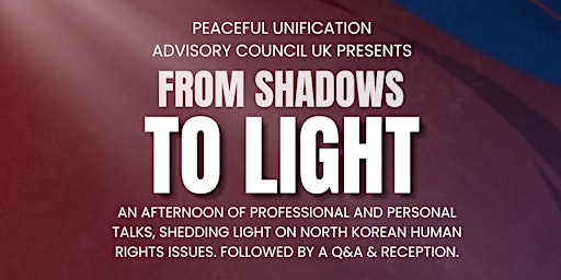 Imagem principal do evento From Shadows to Light: Afternoon of Talks on North Korean Human Rights