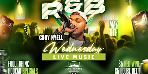 Primaire afbeelding van R&B Wednesdays- Live Band - FREE - Featuring Corey Nyell