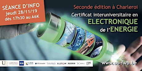 Primaire afbeelding van Séance d'info sur le Certificat en Electronique de l'Energie