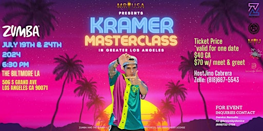 Imagen principal de JULY 19 - KRAMER USA TOUR - LOS ANGELES