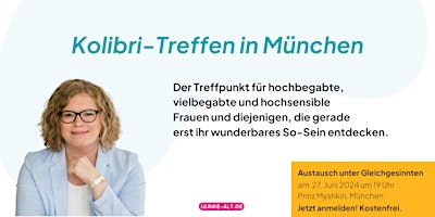 Hauptbild für Kolibri-Treffen - Austausch für Hochbegabte, Hochsensible (München)
