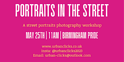 Imagem principal do evento PORTRAITS IN THE STREET - Photography Workshop