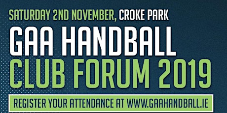 GAA Handball Club Forum 2019 primary image