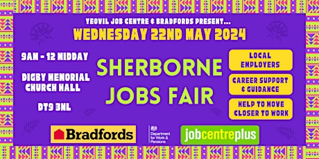 Sherborne Jobs Fair First Session 9am - 10am