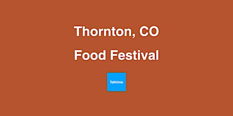 Food Festival - Thornton