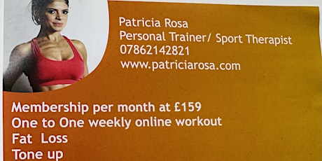 Personal Trainer weekly online session (book your time)