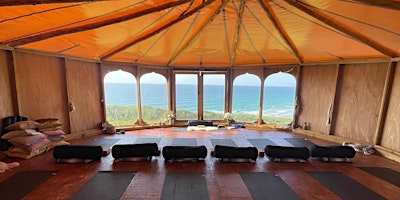 Yin Yoga in a sea view cliff top yurt, Meditation, Sauna, fire pit and dinner at Watergate Bay primary image