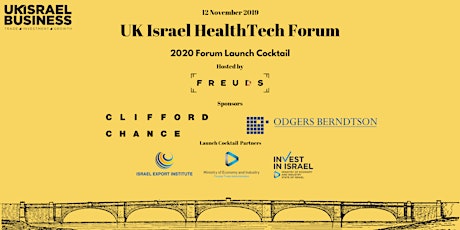 UK Israel HealthTech Forum 2020 Launch Cocktail primary image