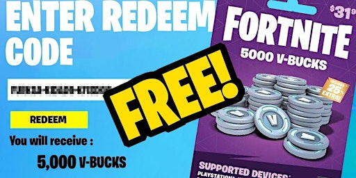 ++Free V Bucks 2024 : Latest!! Free V Bucks Codes List 2024 Updated [Free] primary image