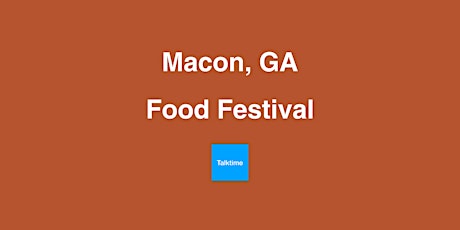 Food Festival - Macon