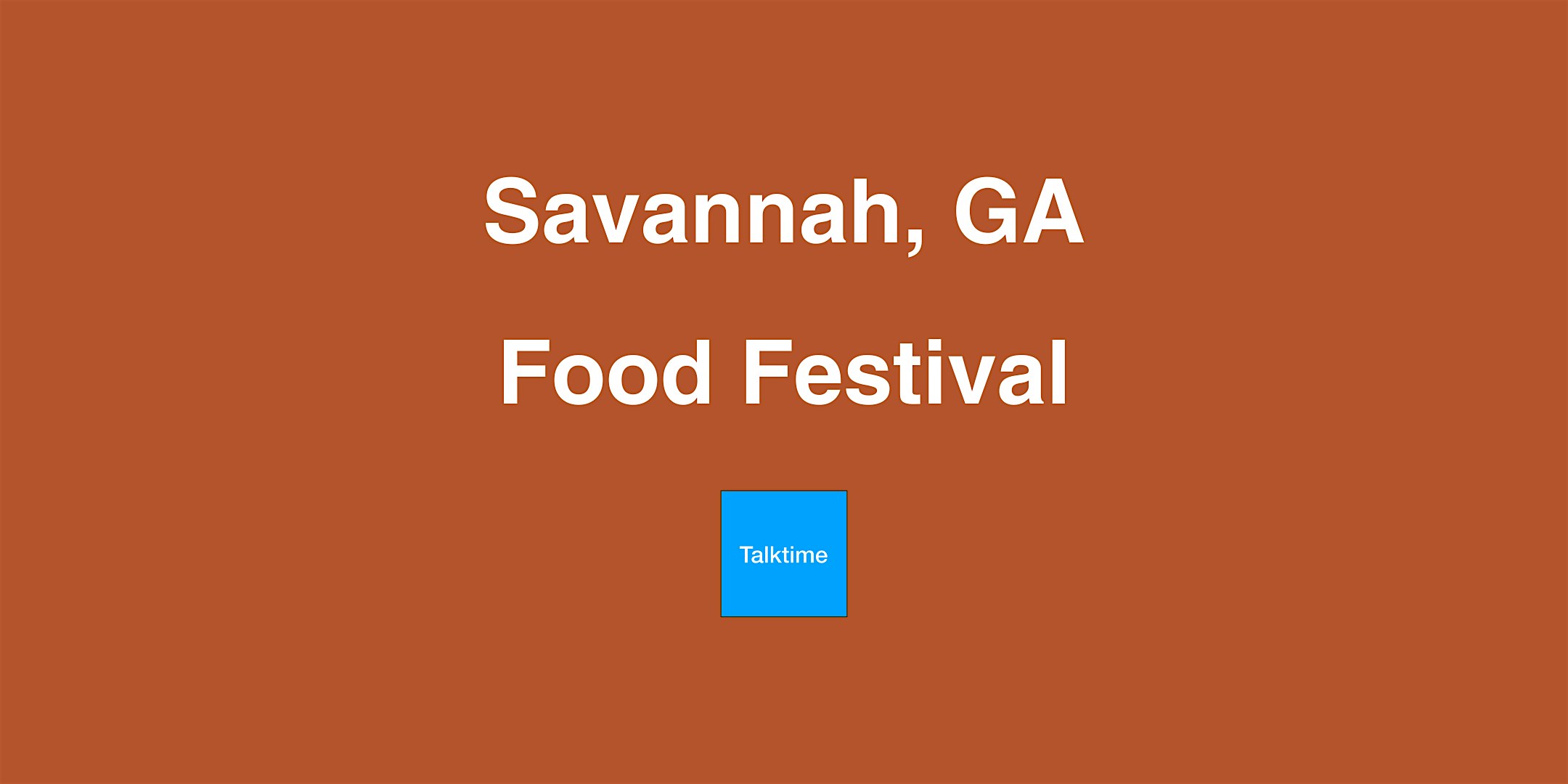 Food Festival - Savannah