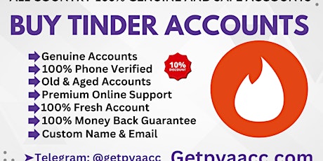 Best Sites to Buy Tinder Accounts (PVA, Bulk) M