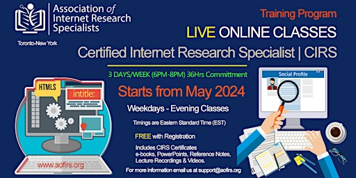 Hauptbild für CIRS Certification Internet Research Training Program