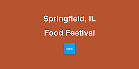 Food Festival - Springfield