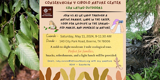 Imagem principal do evento LO SATX | Conservacion y Cibolo Nature Center