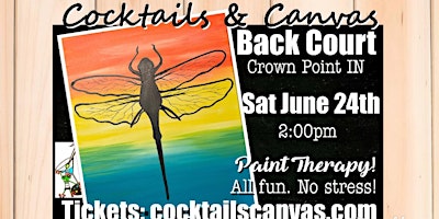 Primaire afbeelding van "Dragonfly Daze" Cocktails and Canvas Painting Art Event
