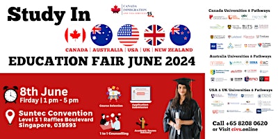 Image principale de Education Fair-June 2024: Singapore | Study, Work & Settle