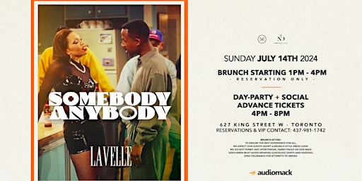 Somebody Anybody - Rnb Brunch & Social @ Lavelle (JULY EDITION) primary image