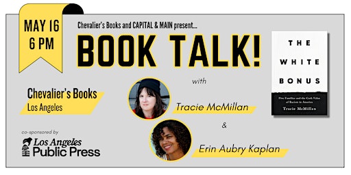 Imagem principal do evento BOOK TALK: "The White Bonus" with Tracie McMillan & Erin Aubry Kaplan