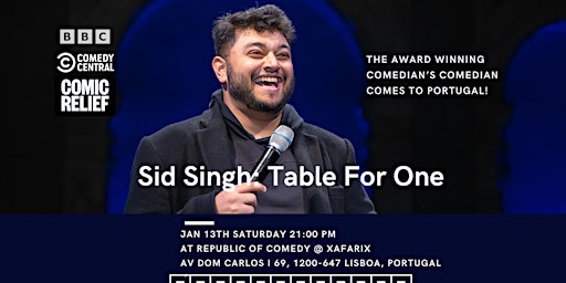 Primaire afbeelding van Sid Singh: English Stand Up Comedy at Xafarix