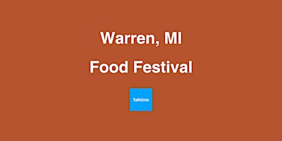Food Festival - Warren primary image