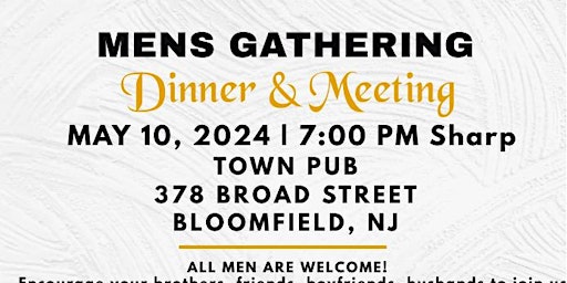 Immagine principale di Men's Gathering -  Buffet Dinner, Comedy, "Your Money" Talk 