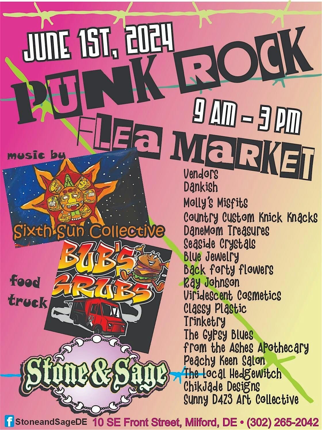 Punk Rock Flea Market at Stone and Sage -June 1st