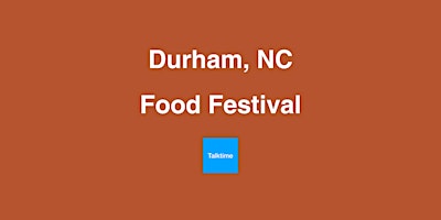 Imagem principal do evento Food Festival - Durham
