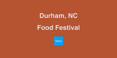 Food Festival - Durham