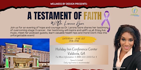 WENTK  2024! Overcoming Cancer: A Testament Of Faith With Dr. Larona Gore