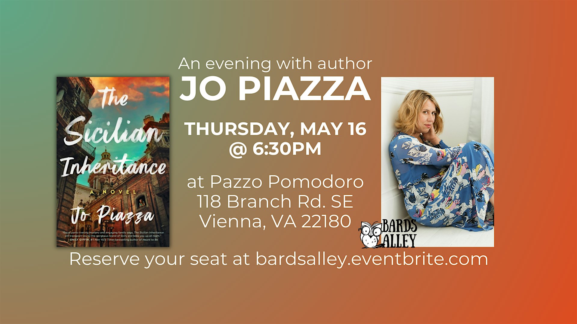 An Evening with Author Jo Piazza | THE SICILIAN INHERITANCE