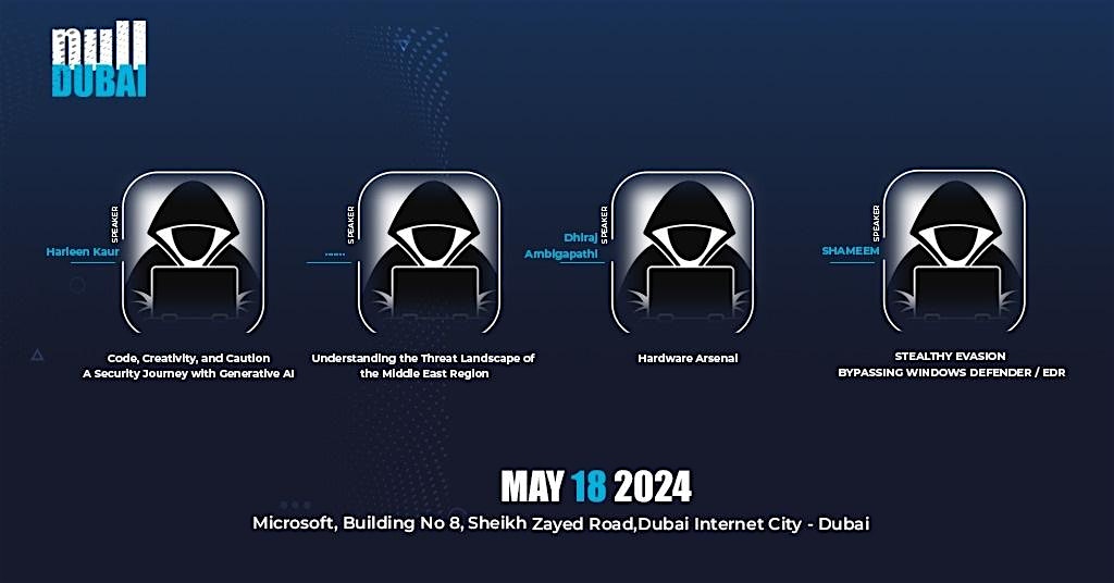 A free cyber security meetup by nullDubai on 18th May 2024