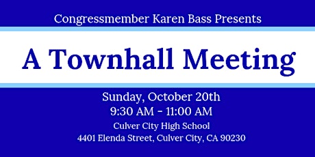 A Townhall Meeting with Rep. Bass primary image