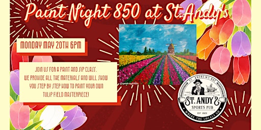 Immagine principale di Paint Night 850 at St. Andy's 