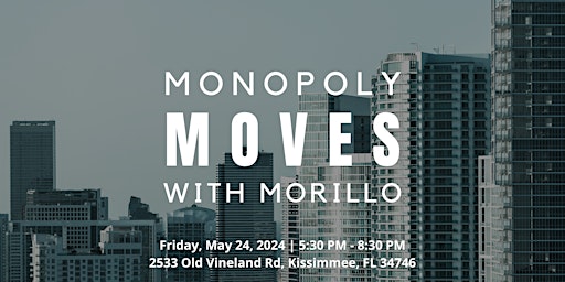 Primaire afbeelding van Real Estate Development and Investing: Monopoly Moves with Morillo Meetup