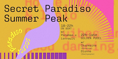 Primaire afbeelding van Secret Paradiso Summer Peak - On Boat & In Venue
