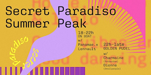 Secret Paradiso Summer Peak - On Boat & In Venue primary image