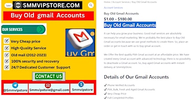 Primaire afbeelding van Buy Old Gmail Accounts-#SmmVipStore.Com