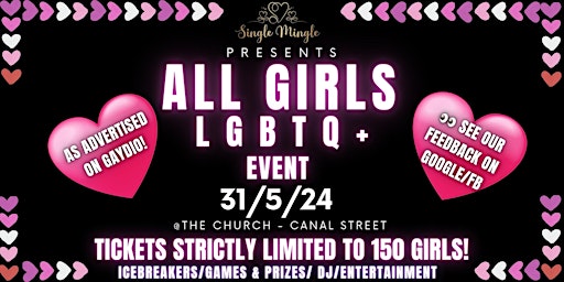 Imagem principal do evento Single Mingle - All Girls LGBTQ Event