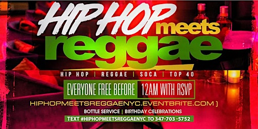 Image principale de Hip Hop Meets Reggae in Queens (Big Room Saturdays)